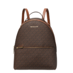 Michael Kors Mochila com bolso frontal média - Marrom com logo
