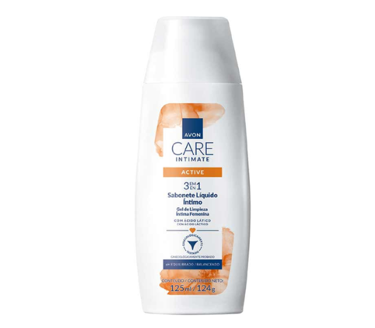 Avon Care Intimate Sabonete Líquido Íntimo Active 125ml